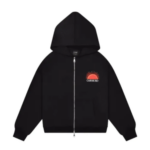 Black Carsicko Sundown Zip-Up Hoodie streetwear full zip hoodie black