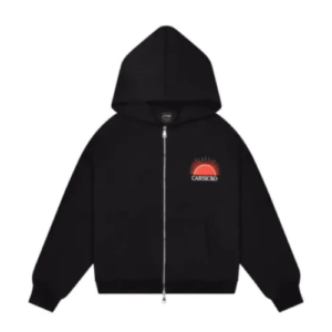 Black Carsicko Sundown Zip-Up Hoodie streetwear full zip hoodie black