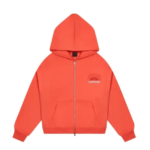 Bright Red Carsicko Sundown Zip-Up Hoodie red streetwear full zip hoodie