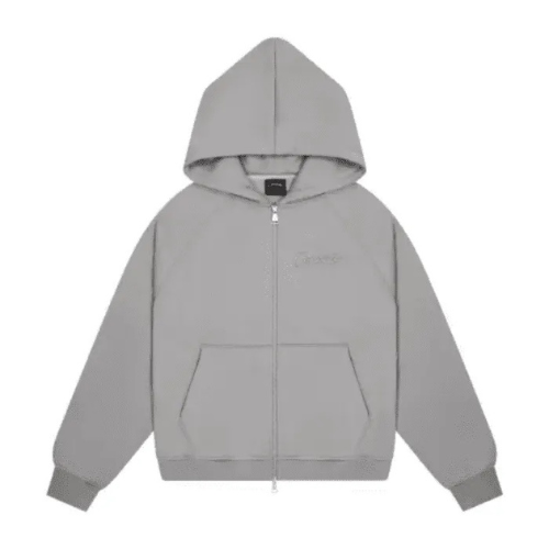 Carsicko Core Zip Hoodie Grey streetwear full zip grey hoodie